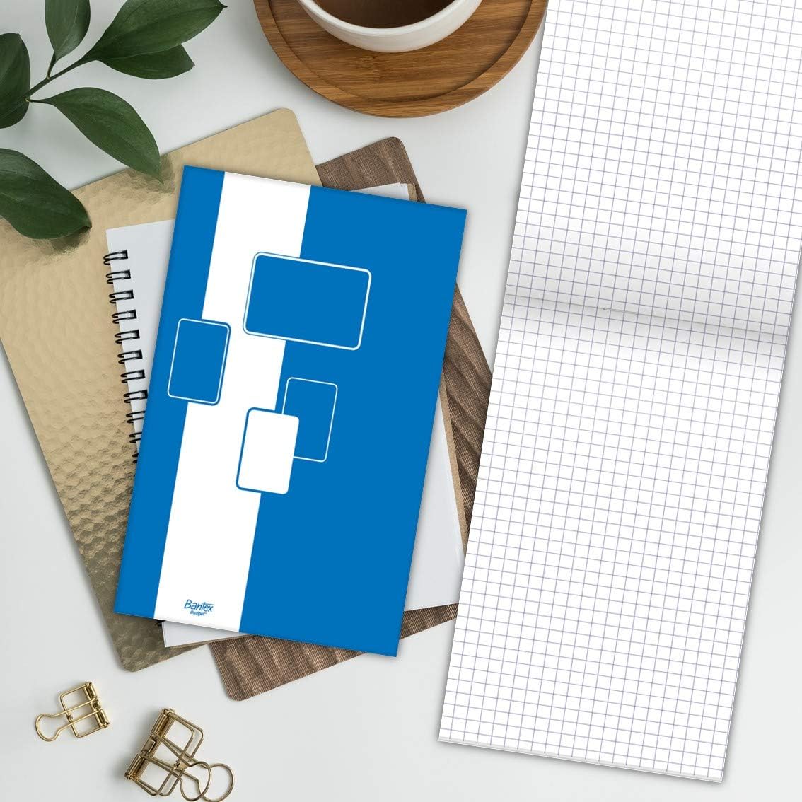Bantex Pack of 5 A5 Squared Notebooks 100 Sheets Budget