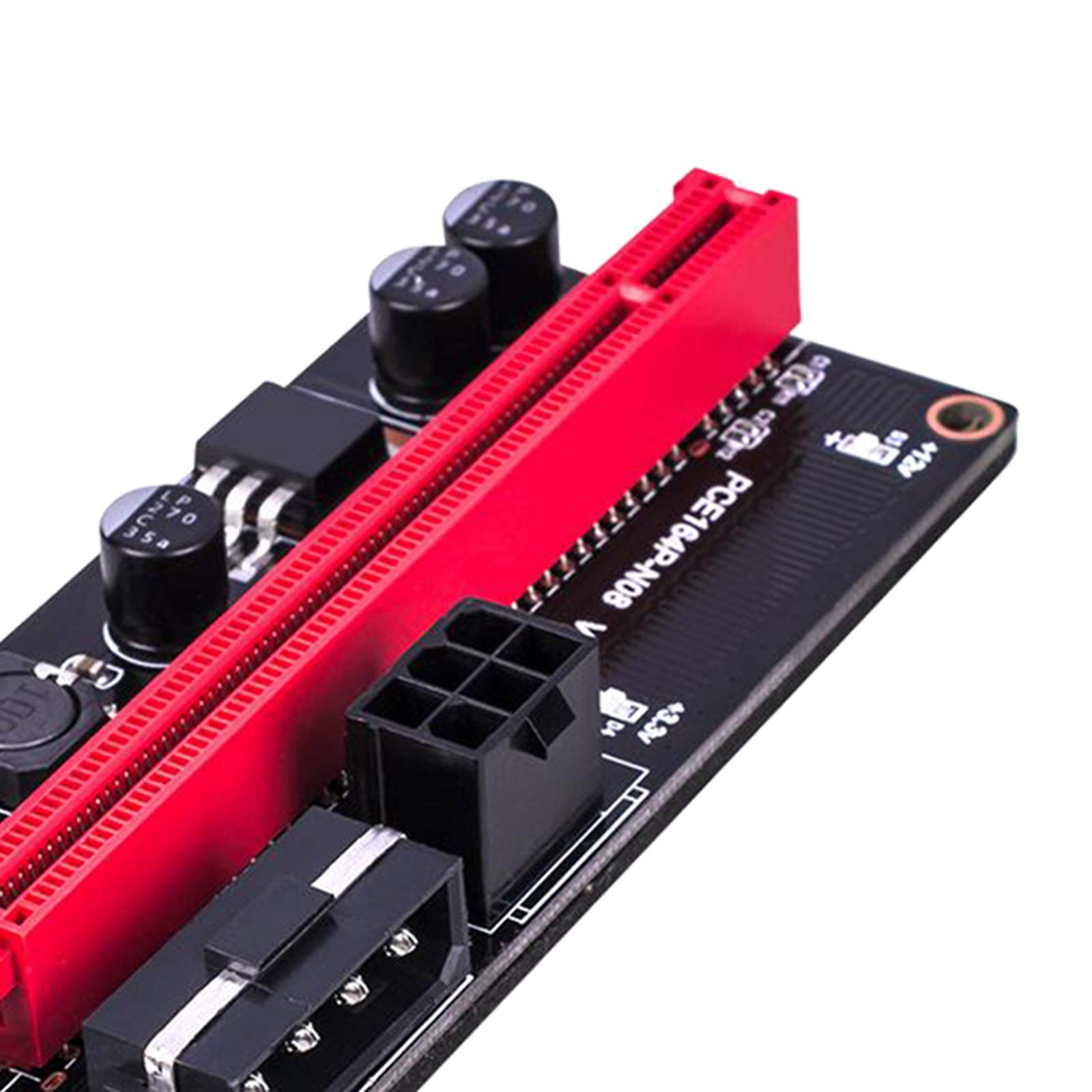 5 Set PCI-E VER 009S 1x auf 16x Grafikverlängerung USB 3.0 Adapter rotes USB-Kabel