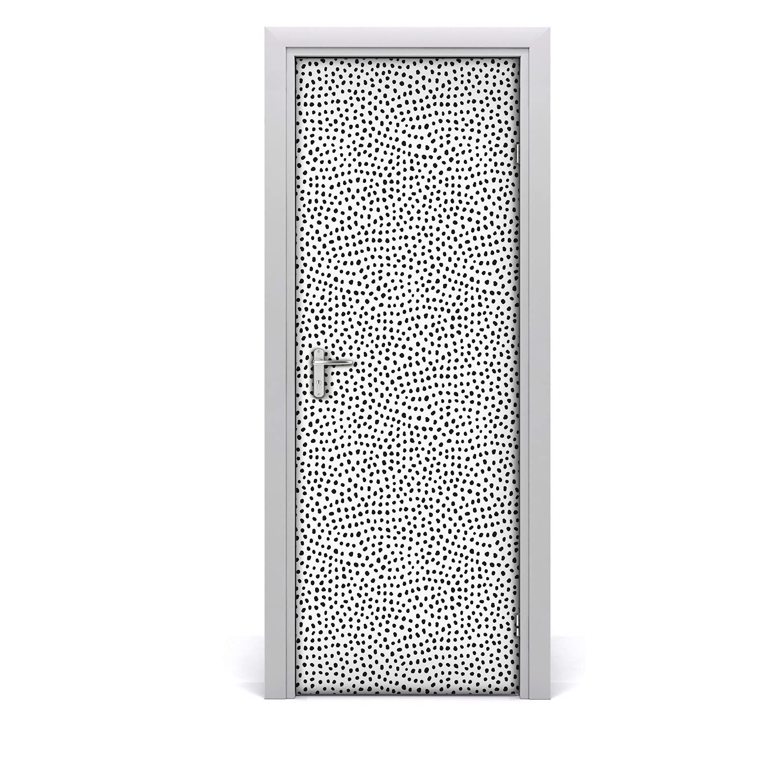 Papier peint sur la porte pour salon et chambre motif pois