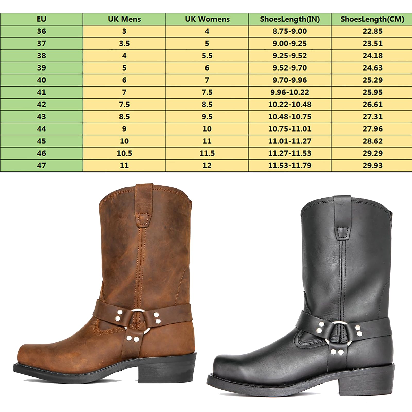 Paardrijlaarzen (38-48), Cowboylaarzen Voor Heren, Vierkante Neus/lage