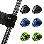 Booms Fishing RS3 Fishing Rod Wrap Pole Straps, Assorted Colors 9.6 6pcs