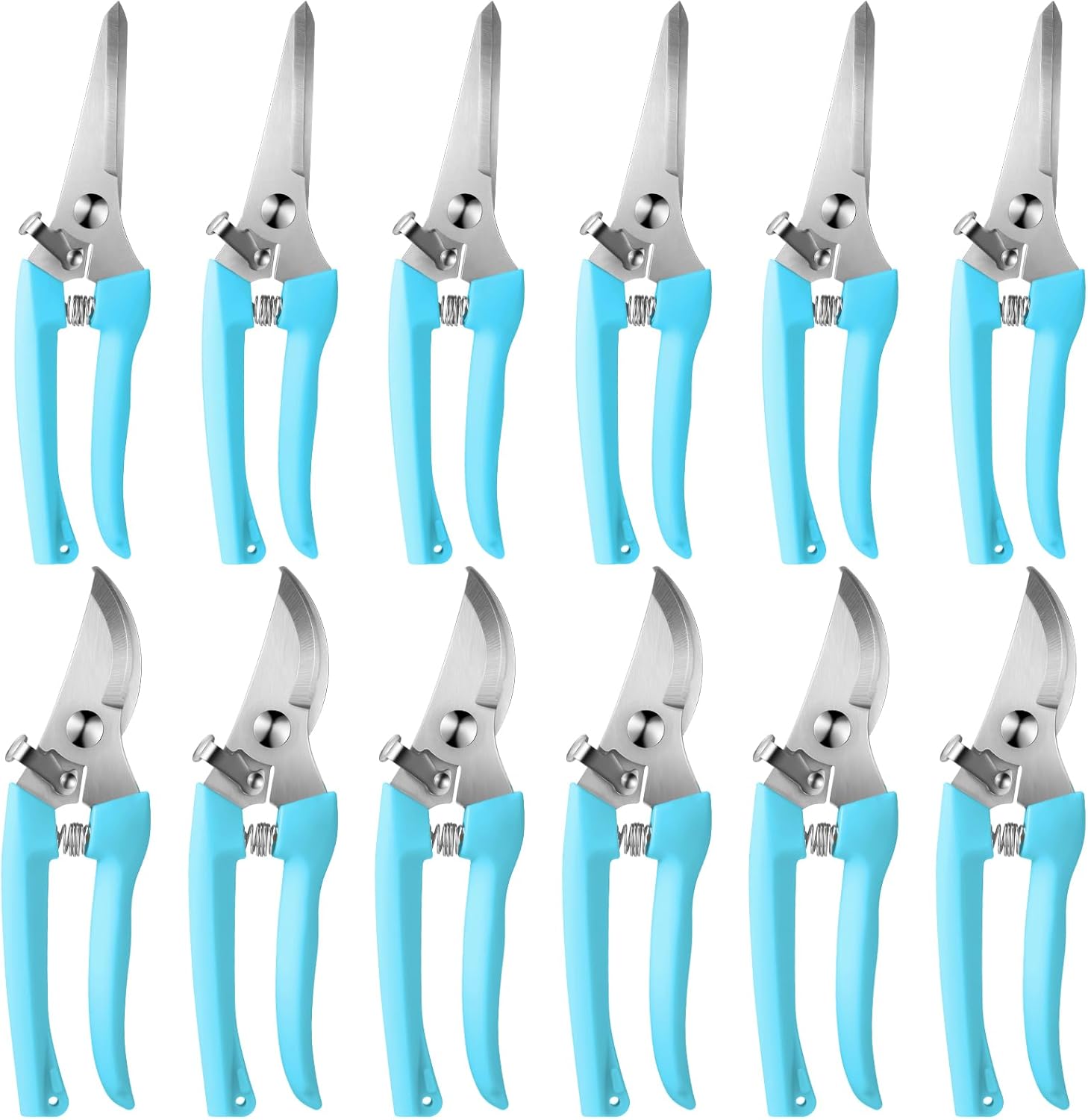 Therwen 12 Pcs Garden Shears Flower Scissors Pruning