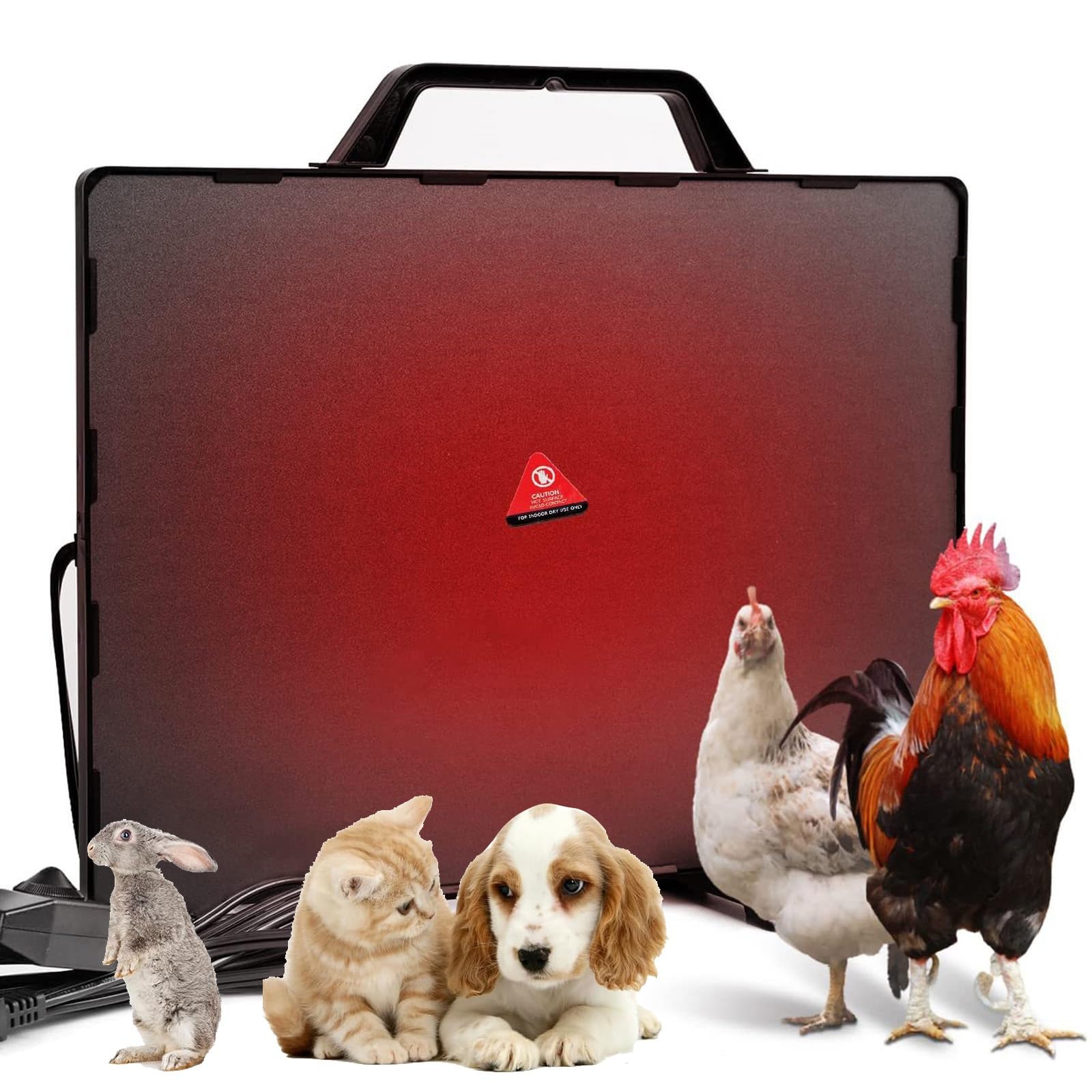 Calentador para Mascotas de 140W para Gallinero, Temperatura Ajustable de 50-80 ℃, Placa Calefactora para Criadora de Pollitos para Perros, Aves de Corral, Mascotas
