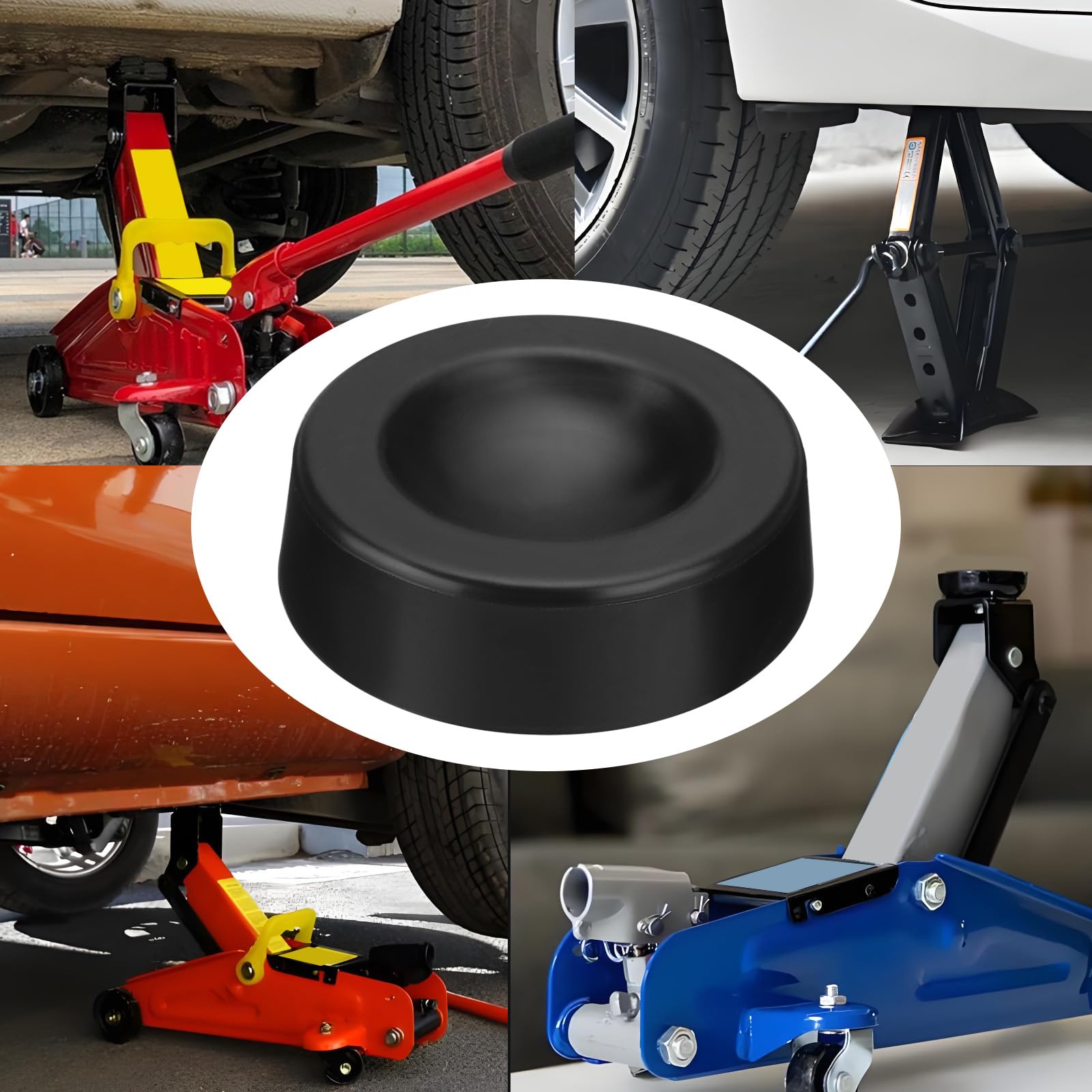 OTOTEC Lot De 4 Blocs Caoutchouc Pour Cric Hydraulique 52mm - Coussin Support Voiture