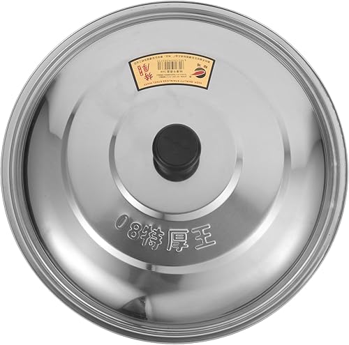 Miniatura 8 de DOITOOL Tapa universal de acero inoxidable para ollas, sartenes y sartenes, 13 pulgadas de repuesto para sartén con perilla para cocina del hogar
