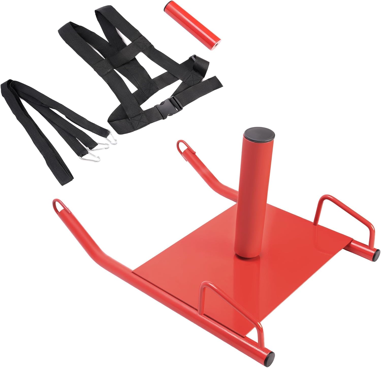 ECOTRIC Power Speed Sled & Harness Weighted Drag Sport Running Football Train Fit for 1-2 Inch Plates