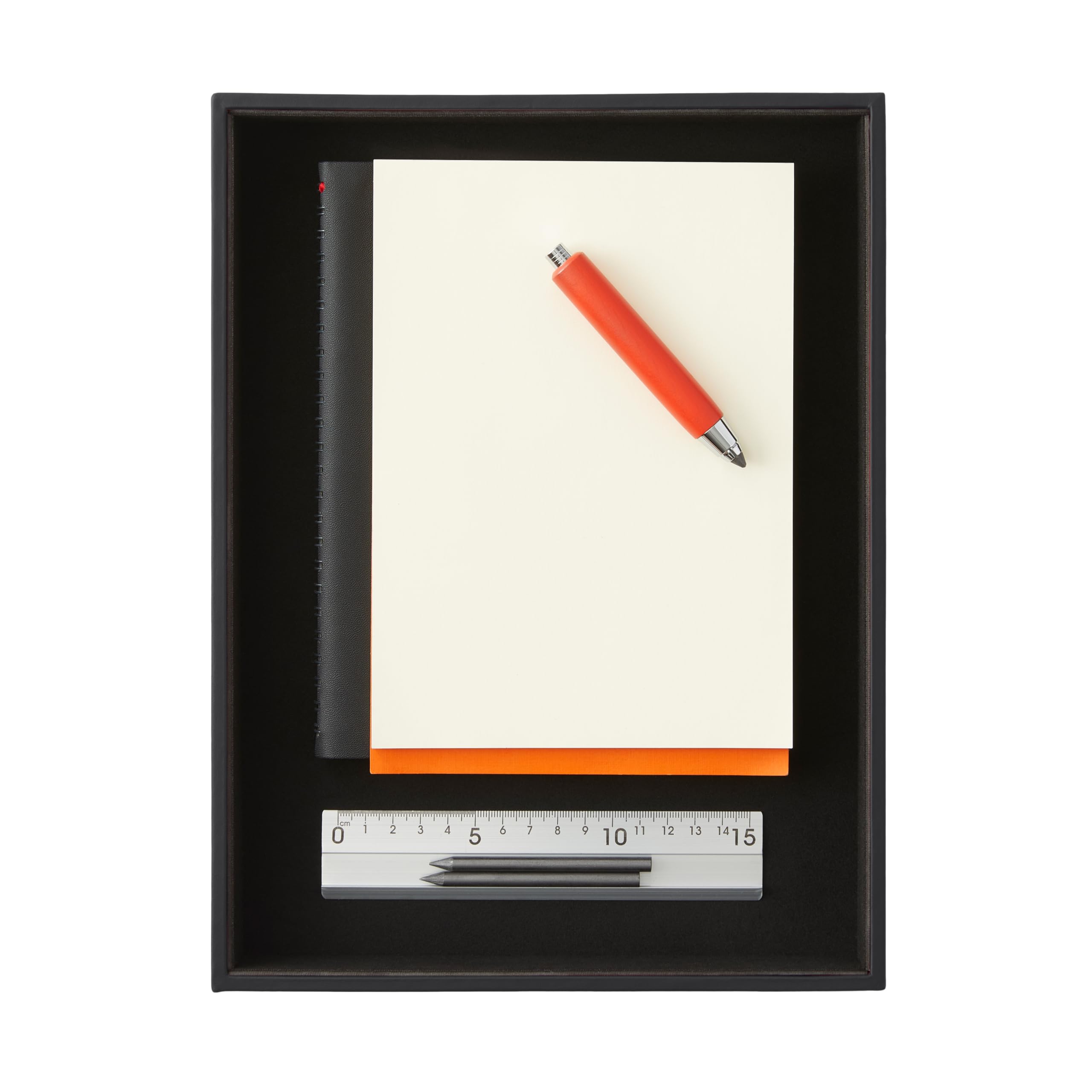 Eglooh - Minerva - Vassoio Decorativo Rettangolare in Cuoio Nero - Centrotavola Moderno Design, Portaoggetti - cm 32 x 24,2 x H.4 - Interamente Made in Italy
