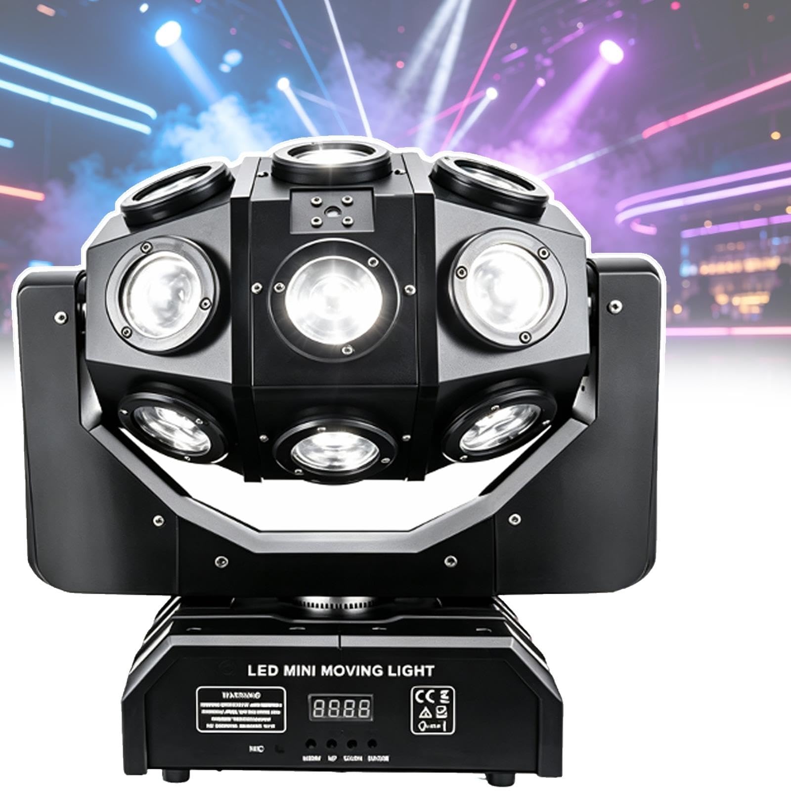 Pełnokolorowa ruchoma głowica RGB o mocy 180W,światło dyskotekowe 4 w 1