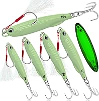 Vista 8 de Fishing Jigs Metal Fishing Spoons Lures, Blade Bait Spinner Long Casting Jigging Spoon Lure Vertical Hard VIB Swimbait for Walleye Bass Trout