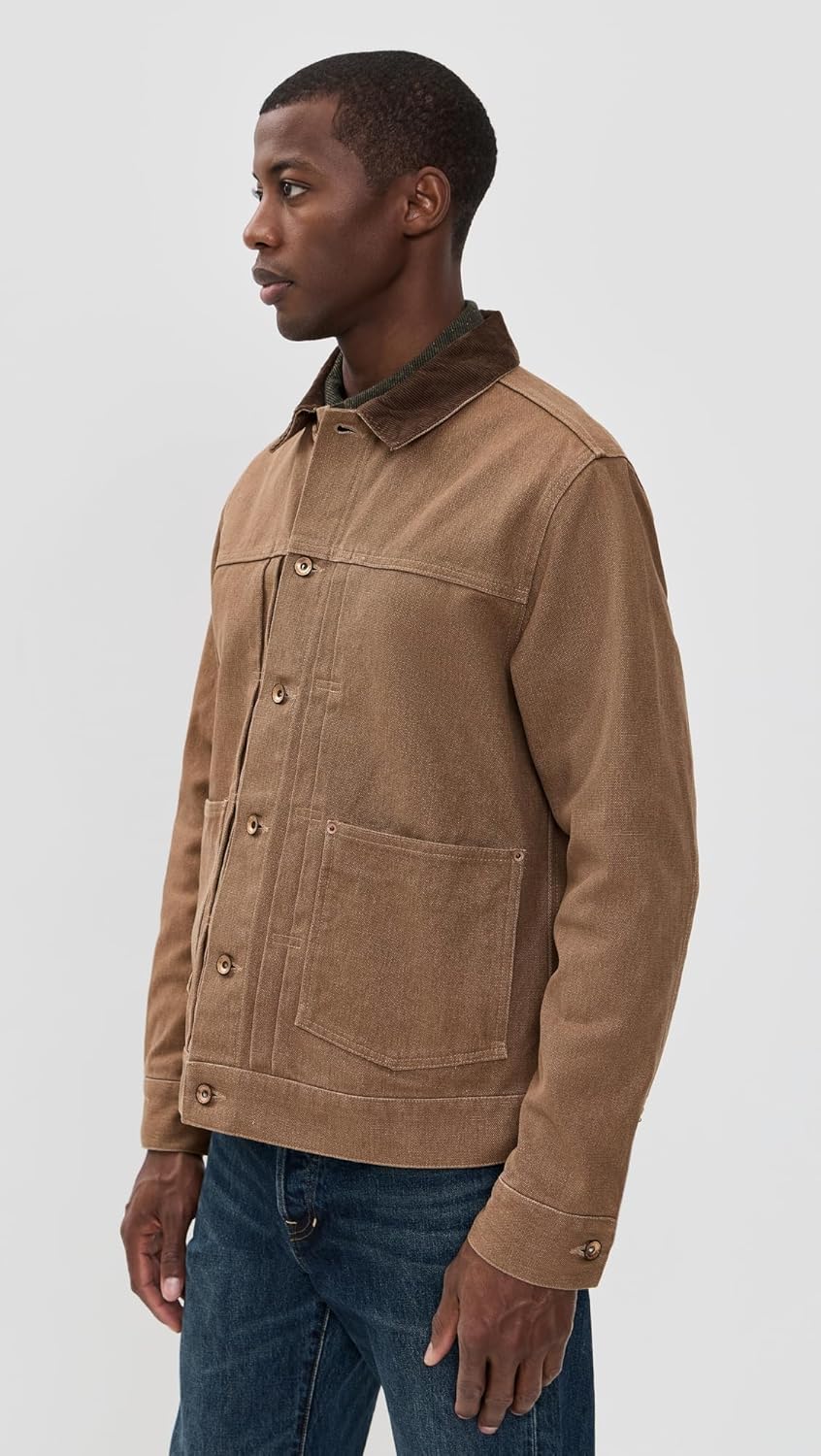 The Ryder Jacket in Tobacco Chipped Canvas - Image 3