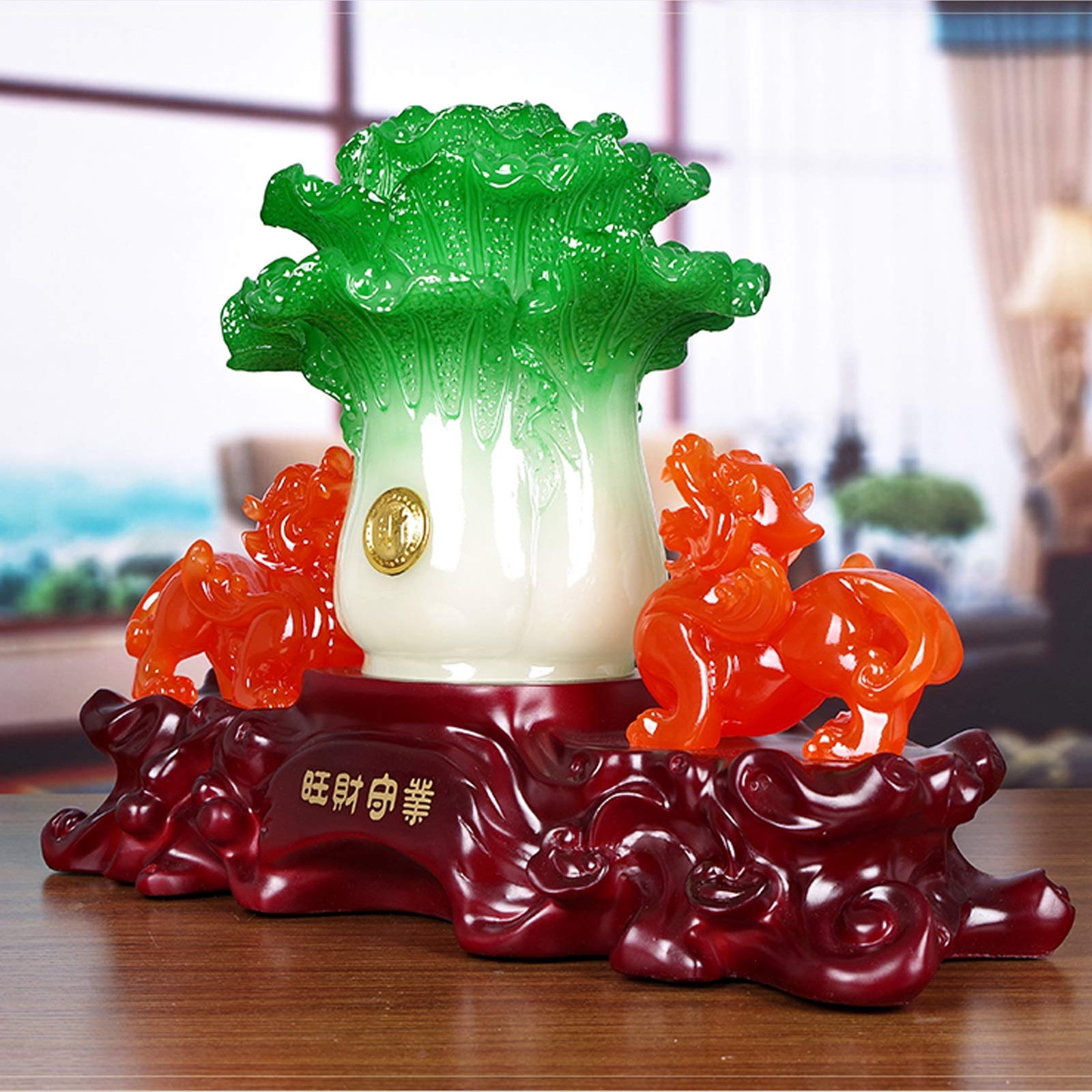 GRFIT Scultura ornamento Fortunato Cavolo Pi Xiu Decorazione Decorazione Office Desktop PI XIU Decorazione Feng Shui Dispositivo Cassiere Desk Decorazione Apertura Regalo Feng Shui mascotte statua