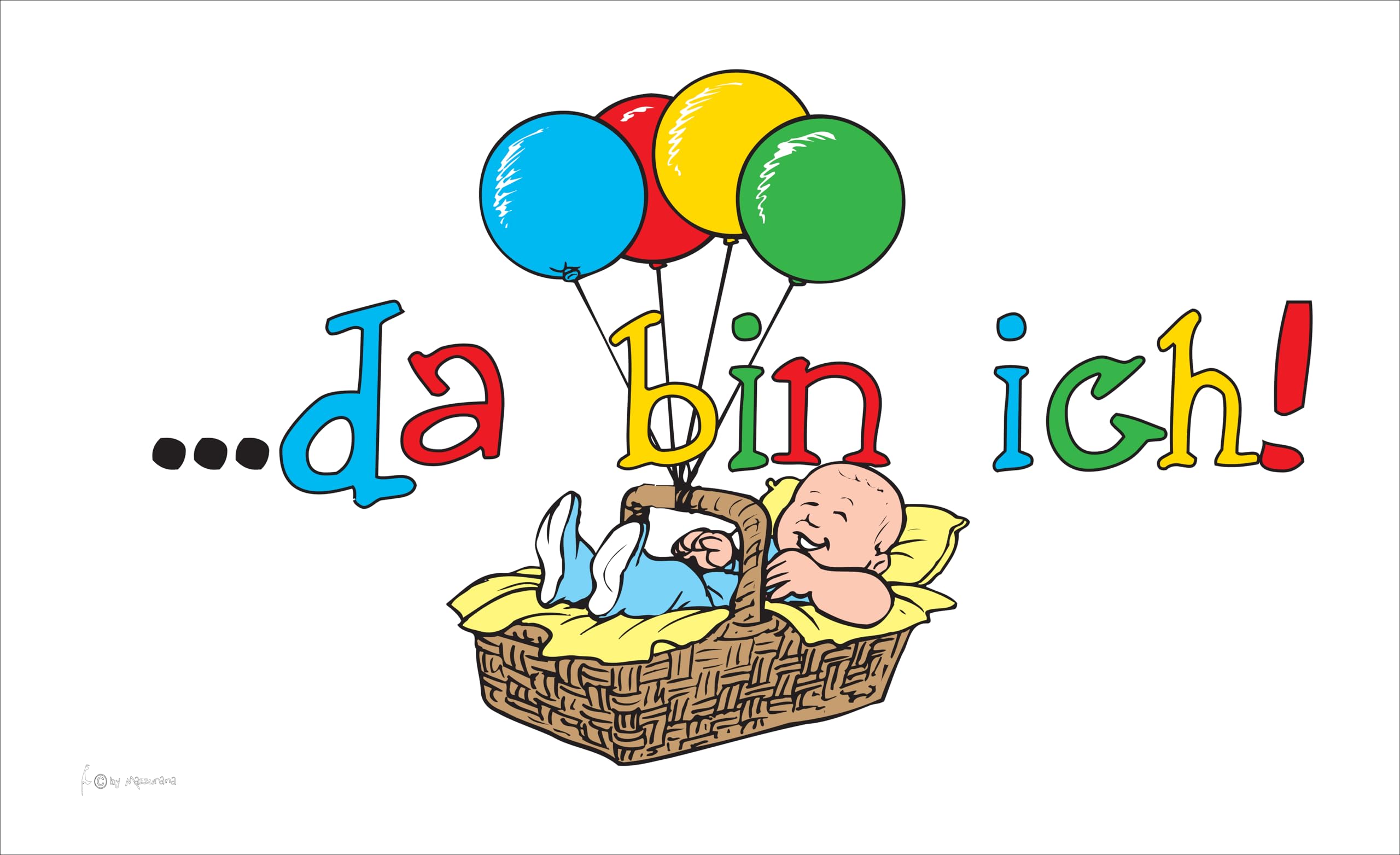 Drapeau de bébé Je suis là pour partager votre plus grand bonheur