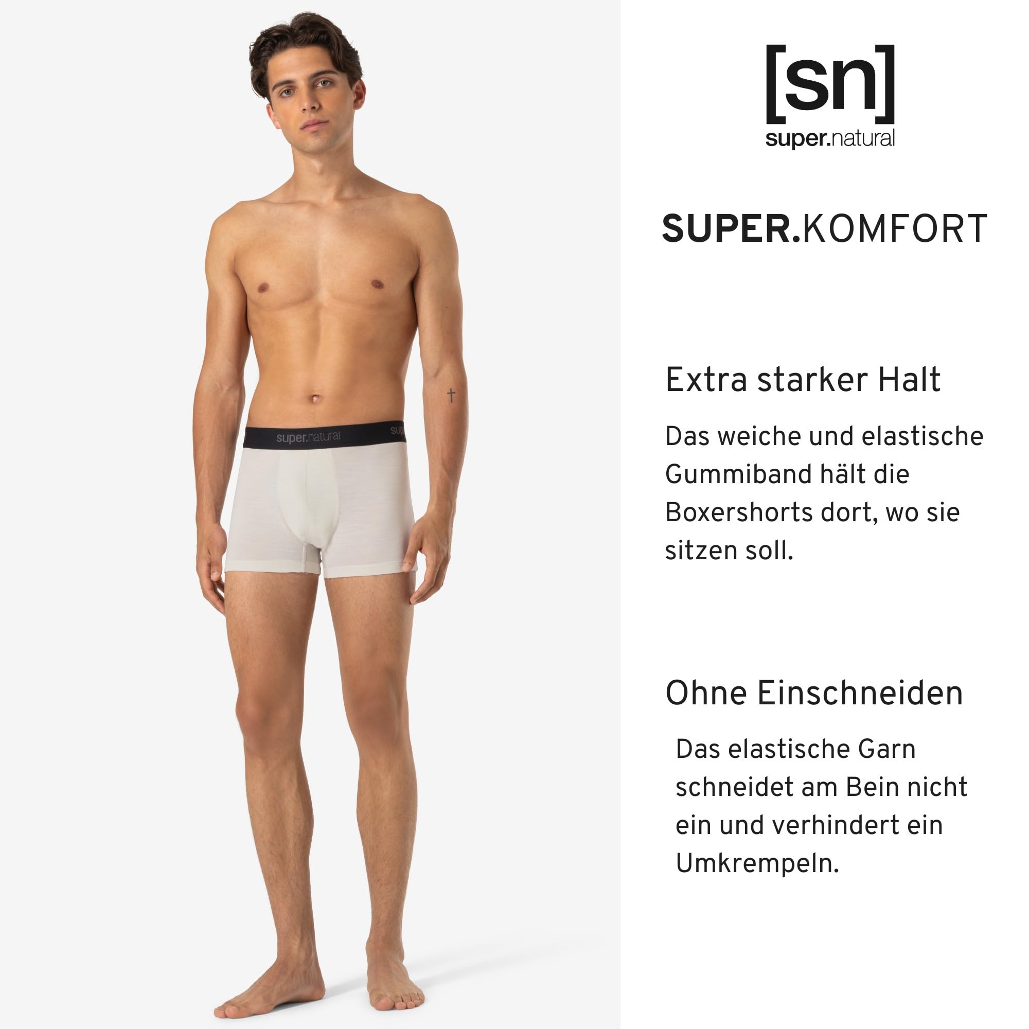 super.natural 3er Pack Herren M Tundra175 Boxer Boxershorts - Größe L