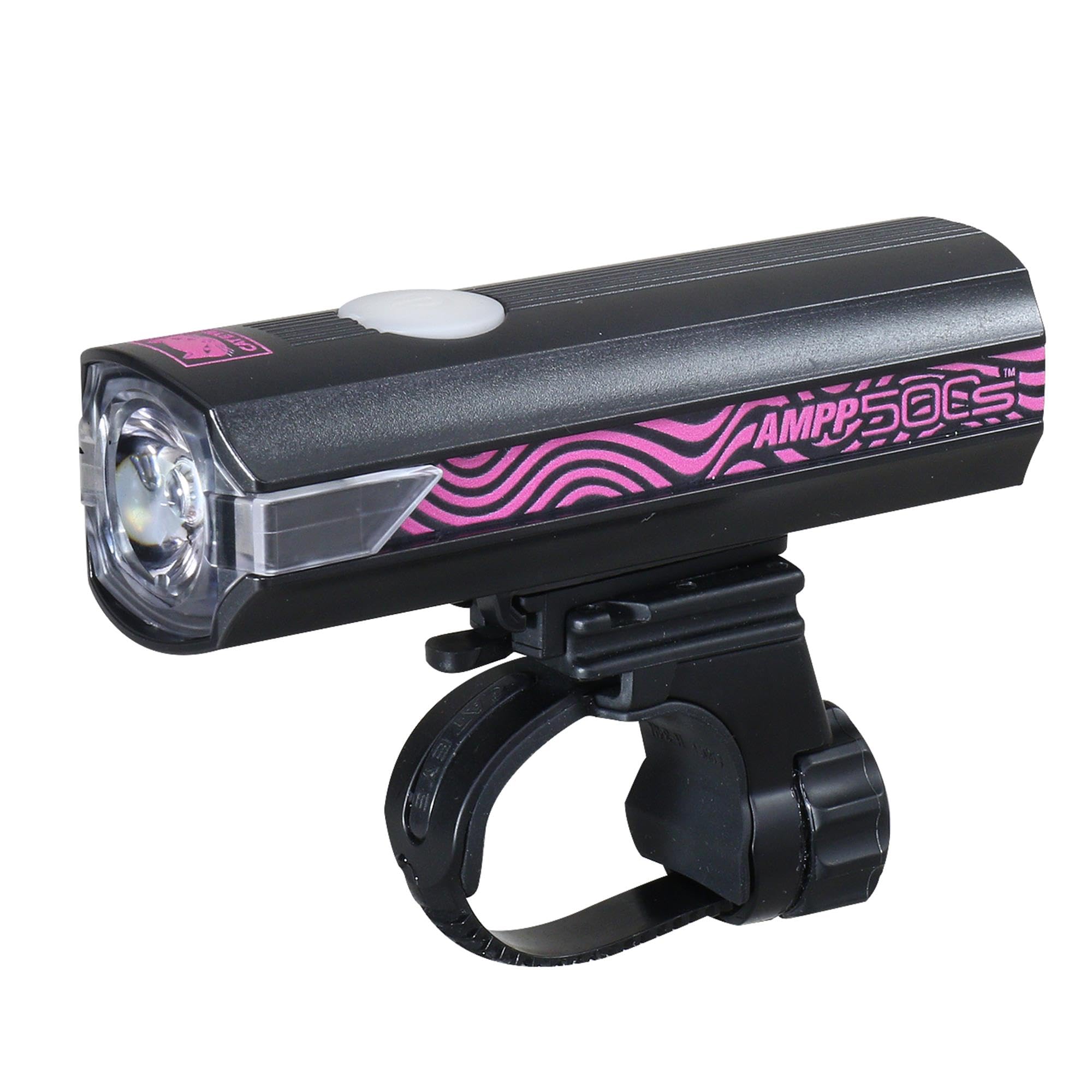 Cateye  Ampp 500S Colour Edition Front Bike Light - Black/Pink - No Size