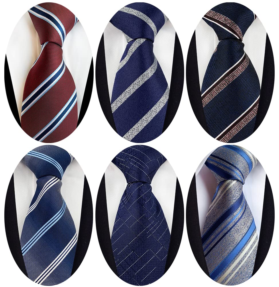Adulove Men's Necktie Classic Silk Tie Woven Jacquard Neck Ties