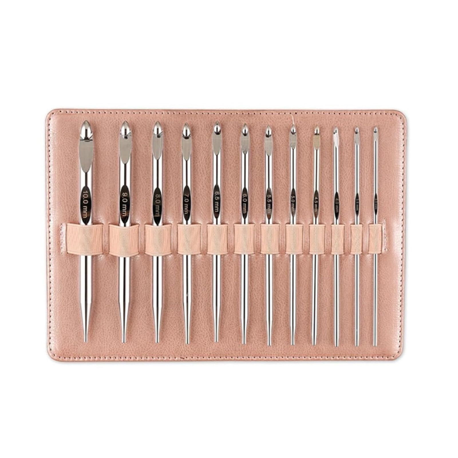 Kelisdi Set di uncinetti tunisini da 3 mm-10,0 mm, set di uncinetti intercambiabili con borsa per riporre accessori per maglieria