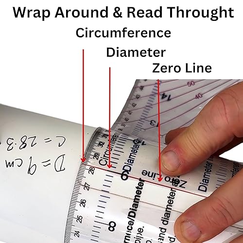 Miniatura 2 de Medida de diámetro de 15 pulgadas y marca la envoltura de tubería C-Pi-D - Una herramienta de medición de tubos, herramienta de marcado de tuberías