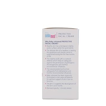 Sebamed Baby Protective Facial Cream Ultra Mild Gentle Hydrating Face Moisturizer for Delicate Skin (50mL)
