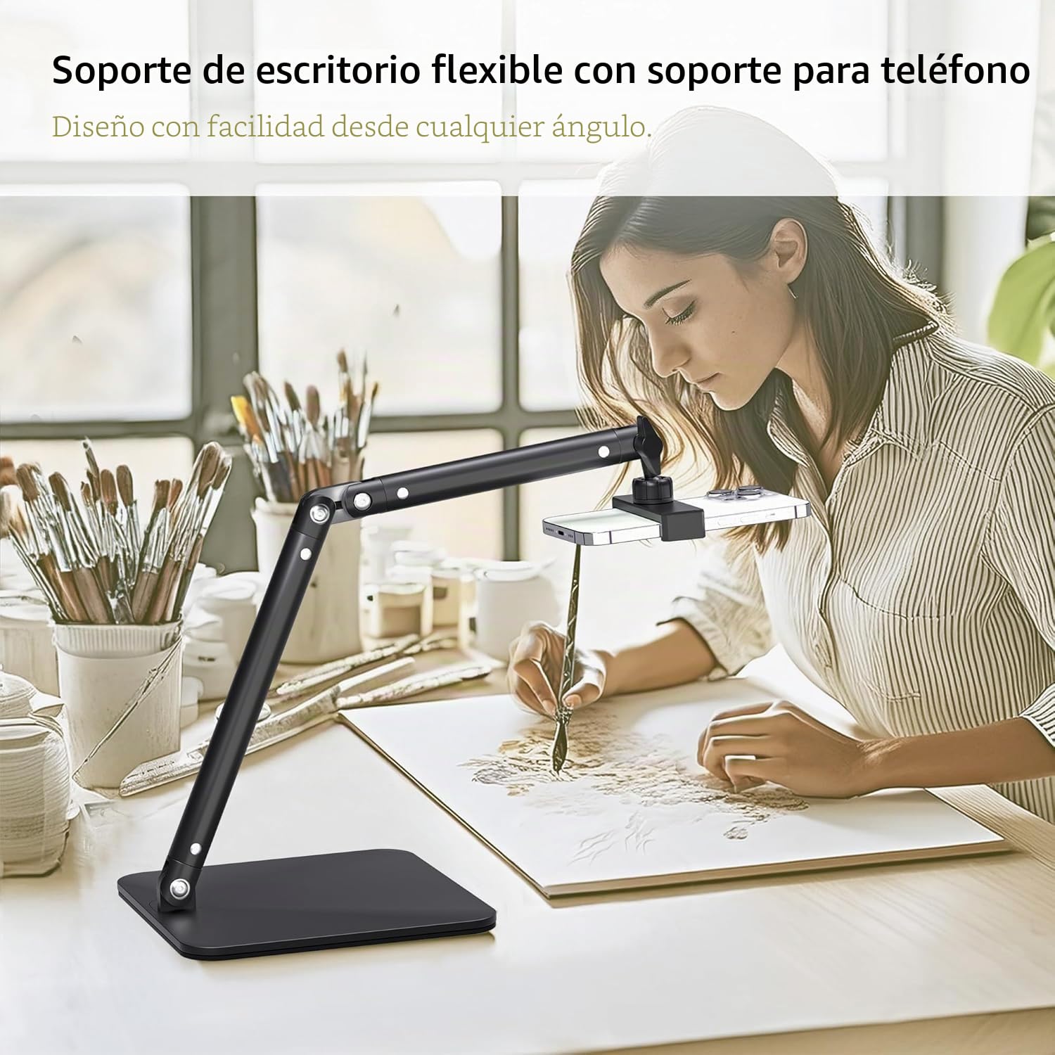 Soporte Para Cámara Web Soporte Para Teléfono Soporte De Mesa Resistente Para Cámara Web C922 C930e C920S C920 C615 C960 C920x BRIO 4K Soporte Para Teléfono Luz Derecha Con Rosca De 1/4"