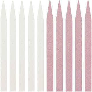 10pcs Nail File Stone Professional Nail Cuticle Pusher, Nail Pumice Stone Stick Stone Nail File Pumice Stone Nail Cuticle Pusher Stone File for Home Salon Nail Buffing Tool