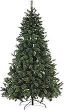 TIENDA EURASIA - Artificial PVC Christmas Tree | Leafy Green | Collapsible Branches | Metal Frame and Stand | Christmas Trees | Measures 120,150,180 and 210 cm (150 cm - 420 Tips)