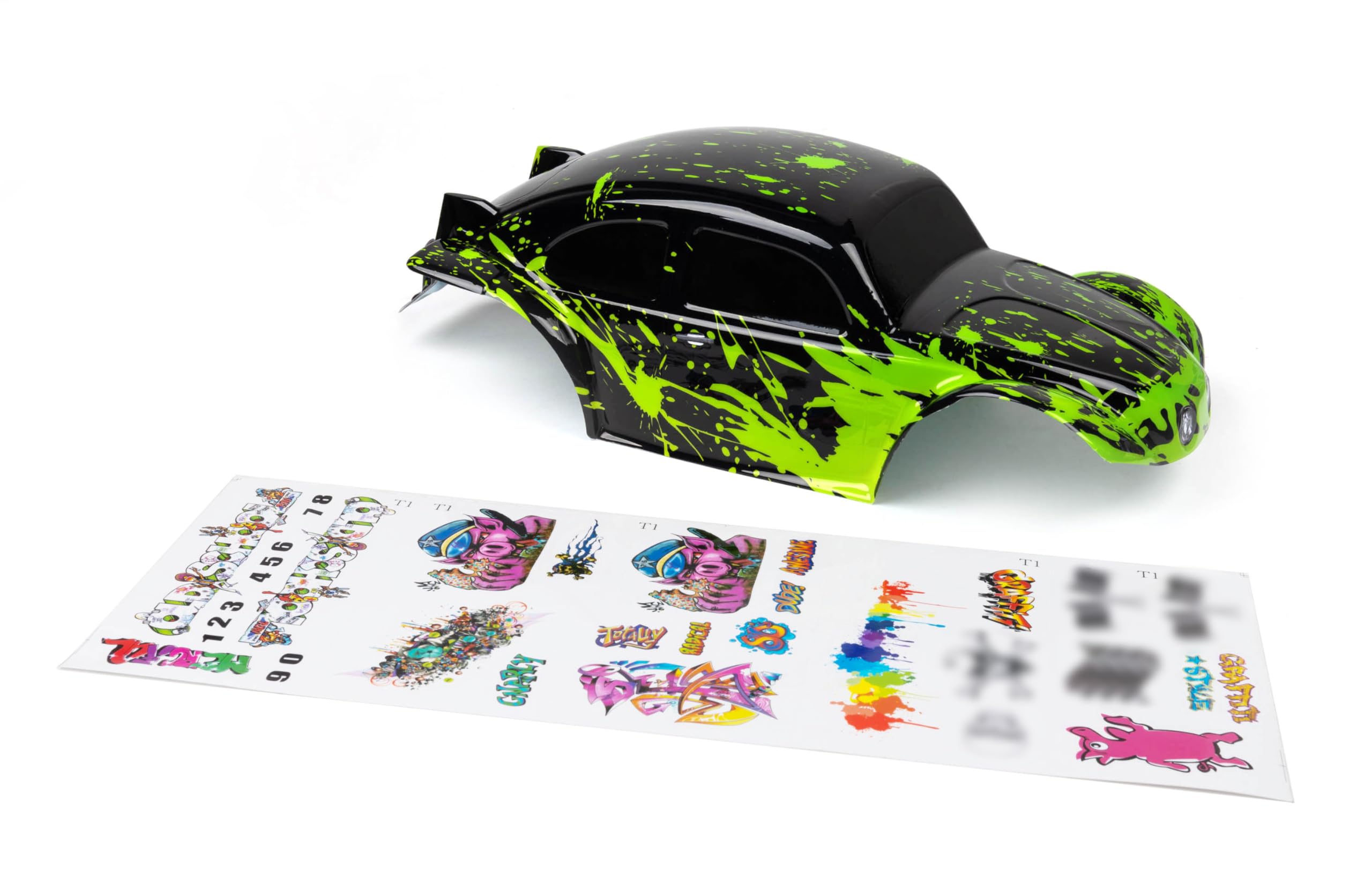 SummitLink Custom Body Compatible for 1/10 1/8 Scale RC Car or Truck (Truck not Included) (Muddy Green Over Black)