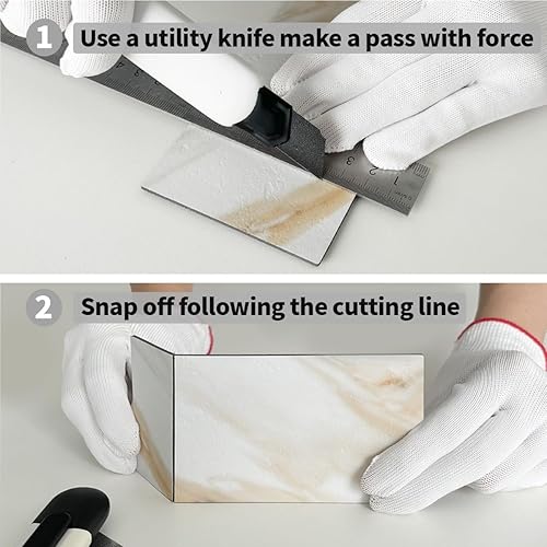 Vista 28 de AULIGET - Azulejo tipo metro de 3 x 6 pulgadas, autoadhesivo para loseta en muro, losetas de cloruro de polivinilo (PVC) grueso para muro