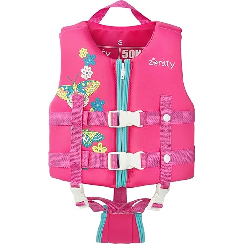 Zeraty Toddler Swim Vest Neoprene Kids Float Jacket Swimming Aid for Children with Adjustable Safety Strap Age 1-9+ Years/22-88Lbs