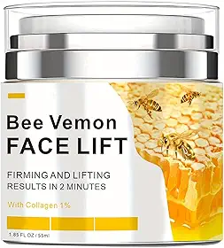 Creme de veneno de abelha, creme facial de veneno de abelha para lifting e recuperação hidratante, hidratante antienvelhecimento com colágeno para todos os tipos de pele 1,85 ml