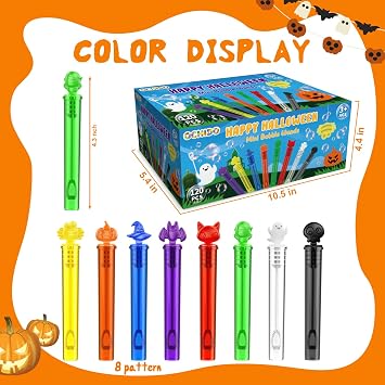 120PCS Halloween Bubbles, Halloween Party Favors for Kids Goodie Bag Filler