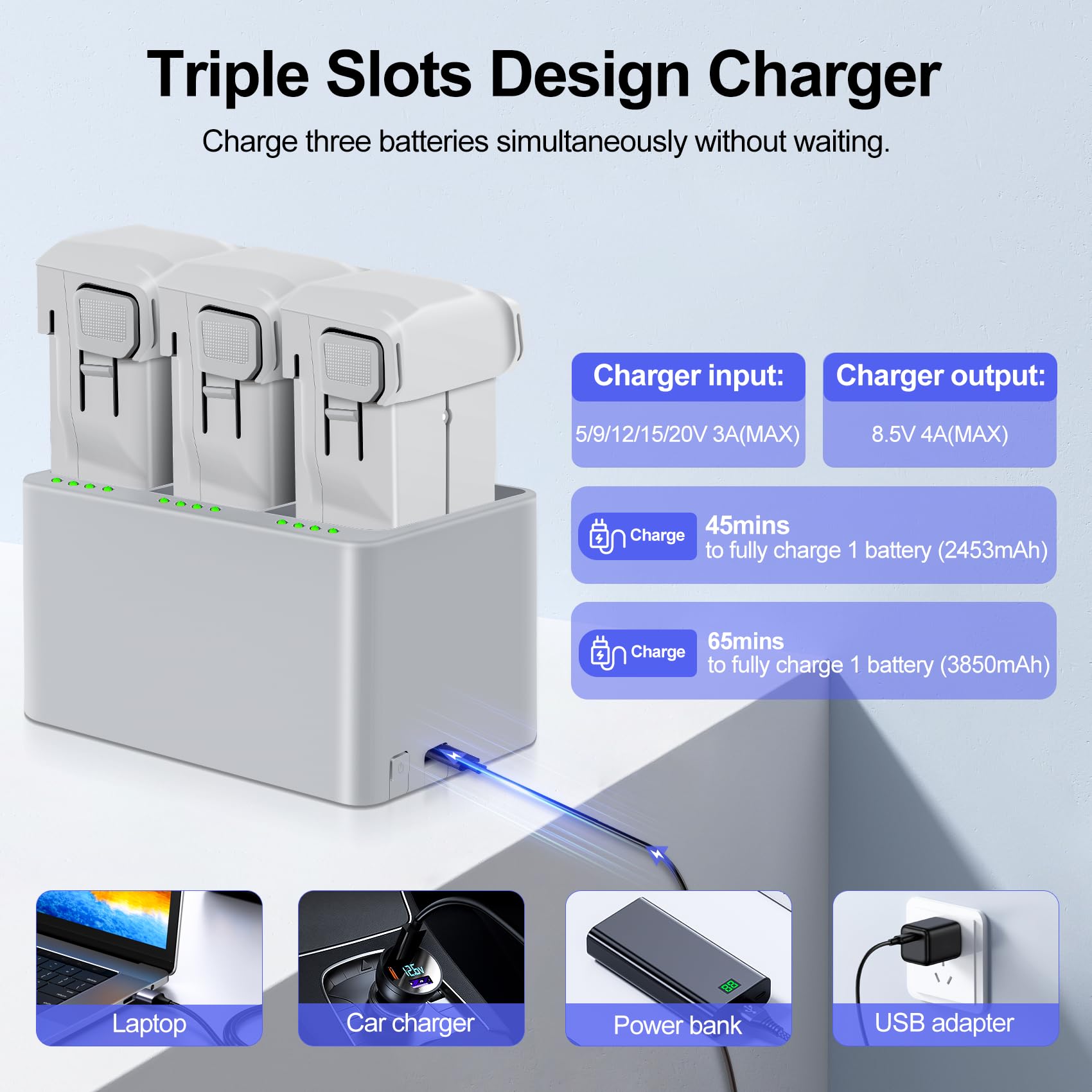 Batería De Vuelo Inteligente Serie Mini 3 Plus  2 Paquetes  Con De Carga Bidireccional Para Dji Mini 3mini 3 Pro 3850 Mah 47 Minutos