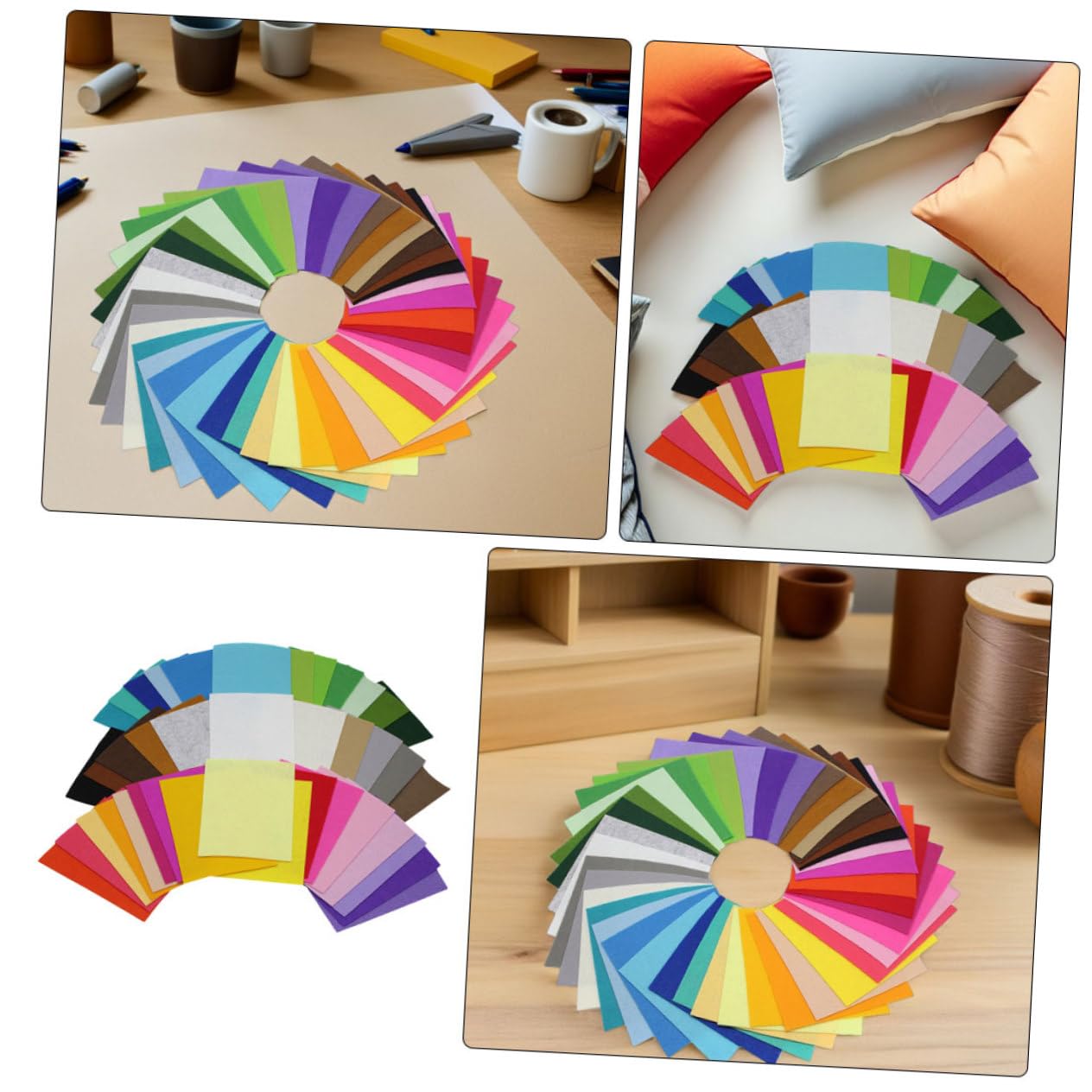 POPETPOP 200 pezzi Feltro DIY Tessuto Non Tessuto per Cucito Patchwork e Progetti Creativi Fai da Te per Scuola e Decorazioni Feste