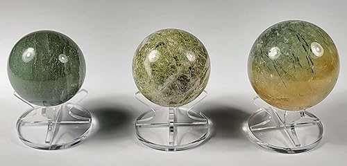 Miniatura 7 de Soporte de exhibición de acrílico redondo de 1.929 in para esferas, huevos, cristales coleccionables, minerales, 1 unidad