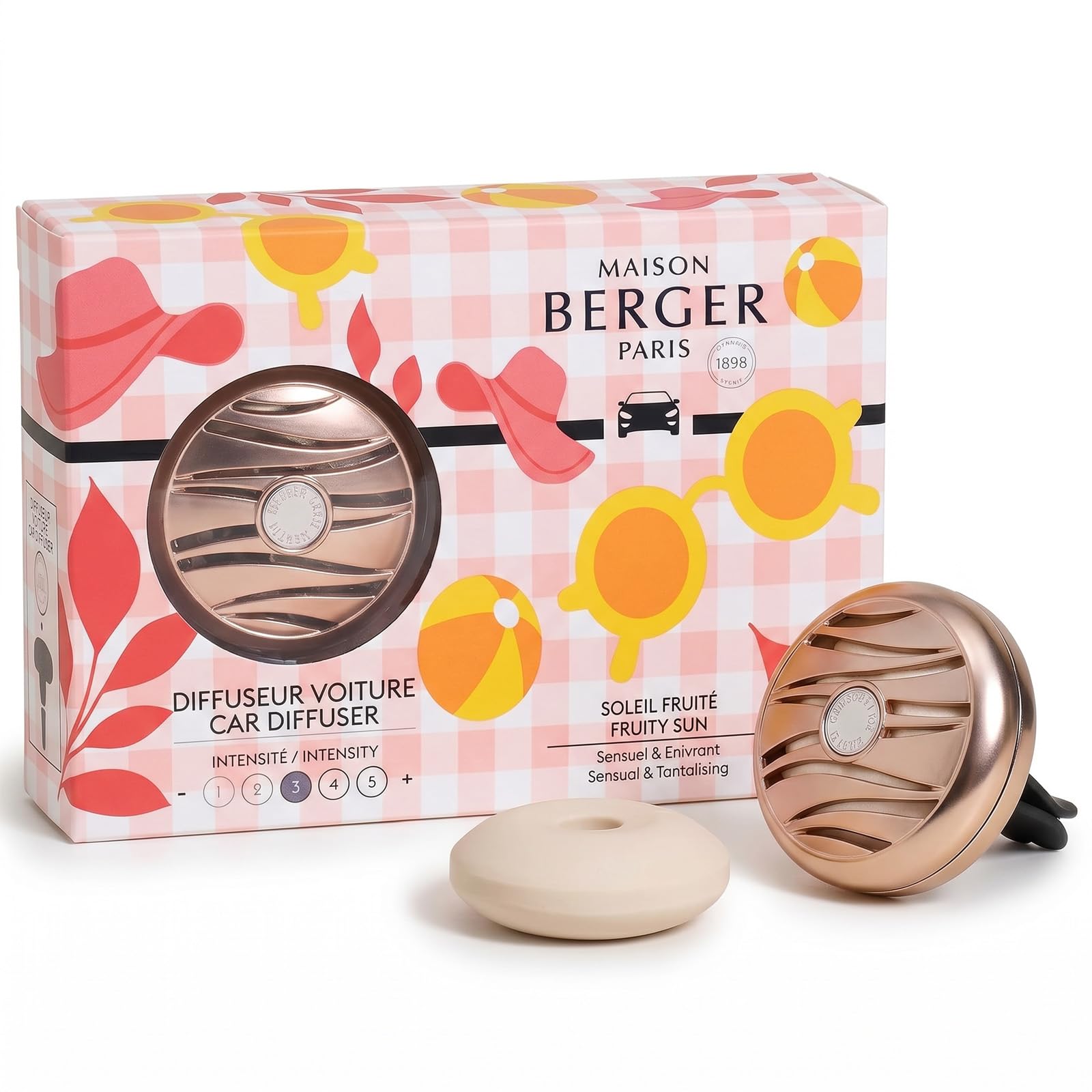 MAISON BERGER Car Diffuser Set, Fruity Sun