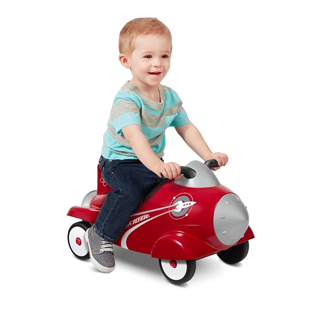Radio Flyer Retro Rocket, Juguete correpasillos Rojo para niños pequeños de 1 a 3 años