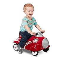 Radio Flyer Retro Rocket, Macchina cavalcabile bambini, Giocattolo rosso da cavalcare per bambini da 1 a 3 anni