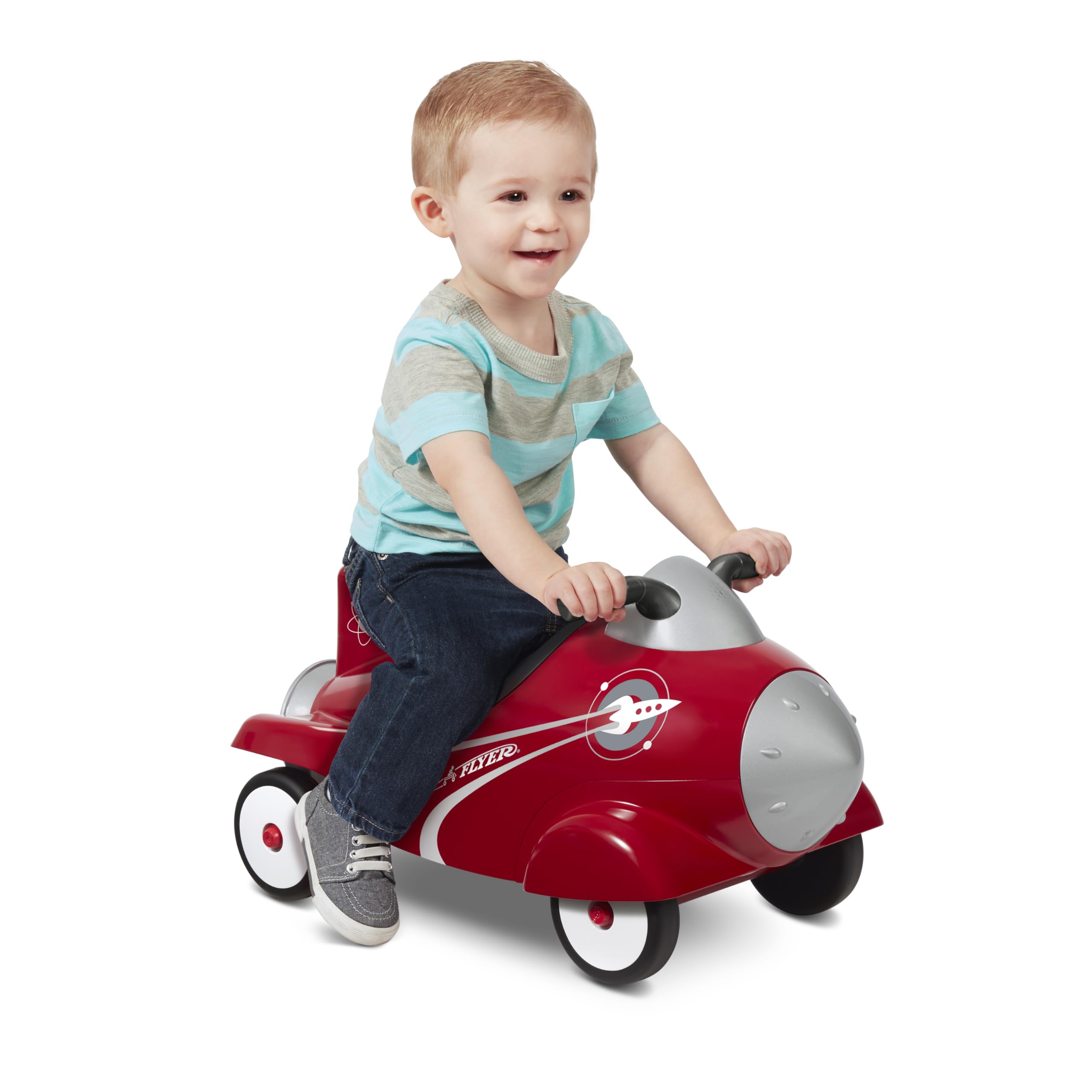 Fusée Rétro Radio Flyer - Jouet à Monter pour Tout-Petits de 1 à 3 Ans