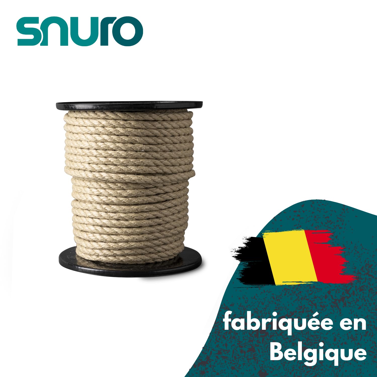 Corde de Chanvre Synthétique (10mm, 50M) - épaisse, torsadée, Aspect Naturel - Loisirs, Sport & Décoration - Charge de Rupture 830kg