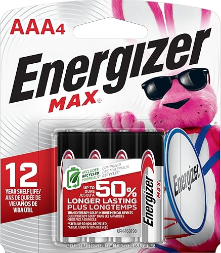 Energizer - Pilas AAA, pilas alcalinas triple A Max, 4 unidades
