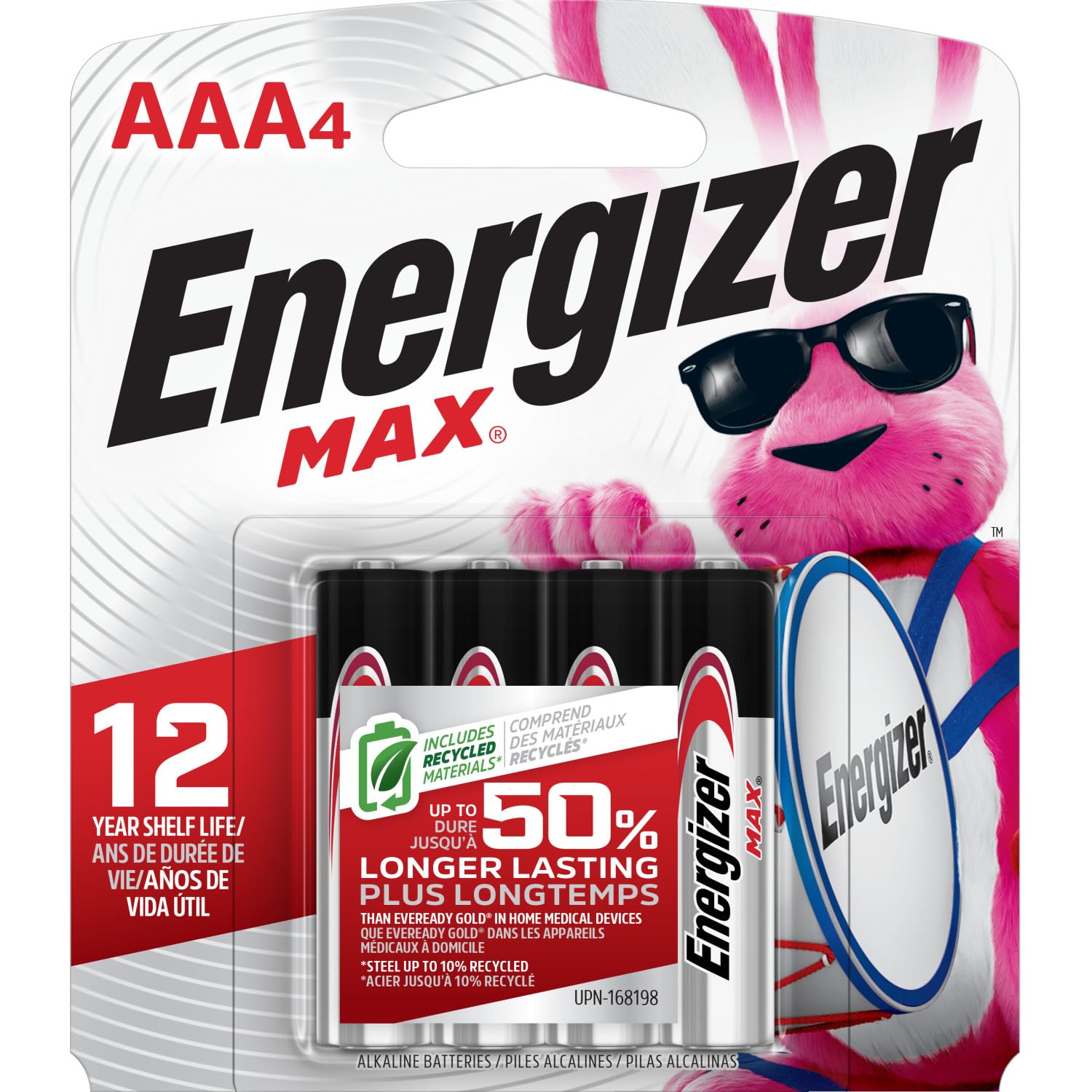 Energizer MAX AAA Batteries 4 Pack Triple A Alkaline Batteries