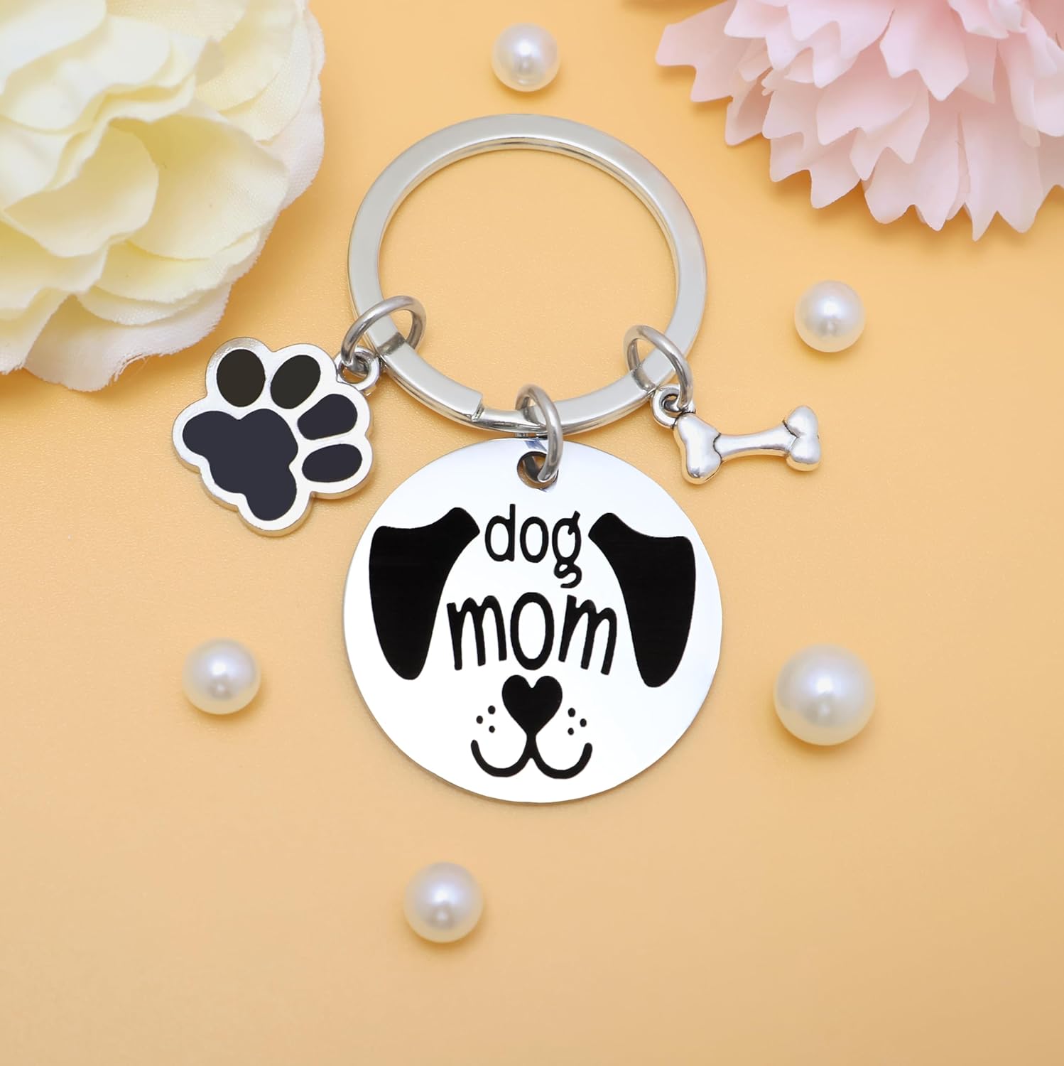 Dog Mom gifts for women Paw Dog Keychain, Funny Mum Gift Keyring Pet Owner Gift, Dogs Themed Keyring for Women Men Bag Purse Wallet Handbags Backpack for Halloween Birthday Christmas - Image 3