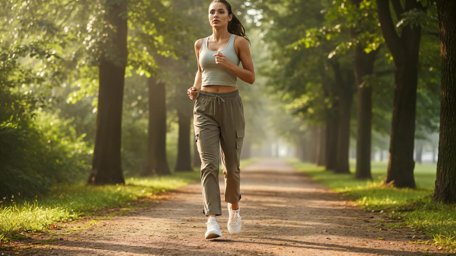 Quick Dry Women's Cargo Pants with Pockets Lightweight Hiking Joggers for Workout Athletic Casual Outdoor Camping