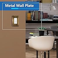 Vista 2 de LIDER Placa decorativa de pared de metal para interruptor o receptáculo, cubierta de salida de acero inoxidable, resistente a la corrosión