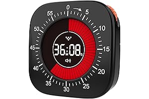 60-Minute Countdown Visual Desk Timer for Home, Classroom or Workplace Efficiency