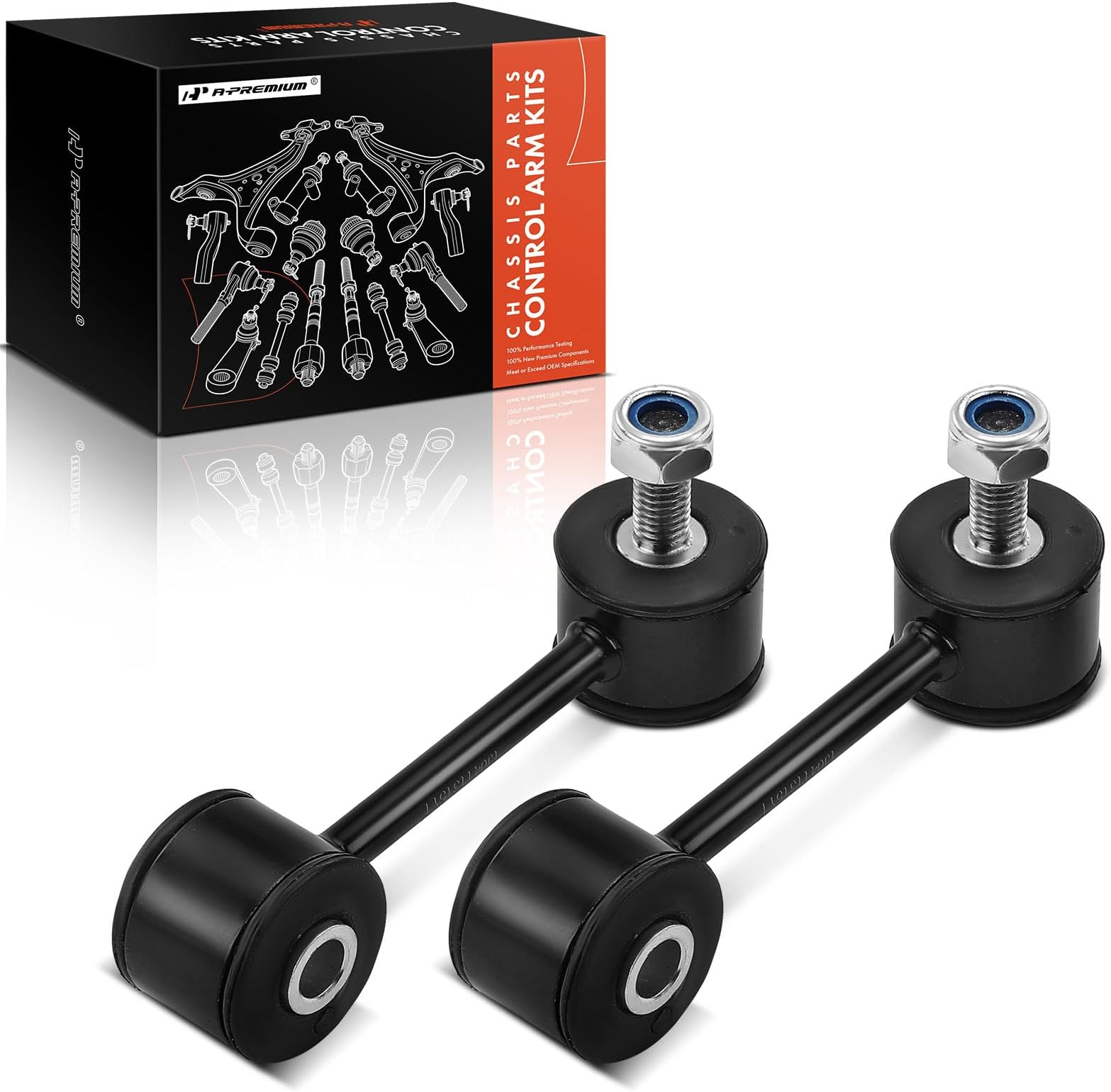 A-Premium 2Pcs Front Sway Bar Link Stabilizer Link Kit Compatible with Volkswagen Jetta 1999-2006, Golf 1998-2003, Beetle 1998-2006/2008-2010, FWD, Replaces# 1J0411315, 1J0411315E