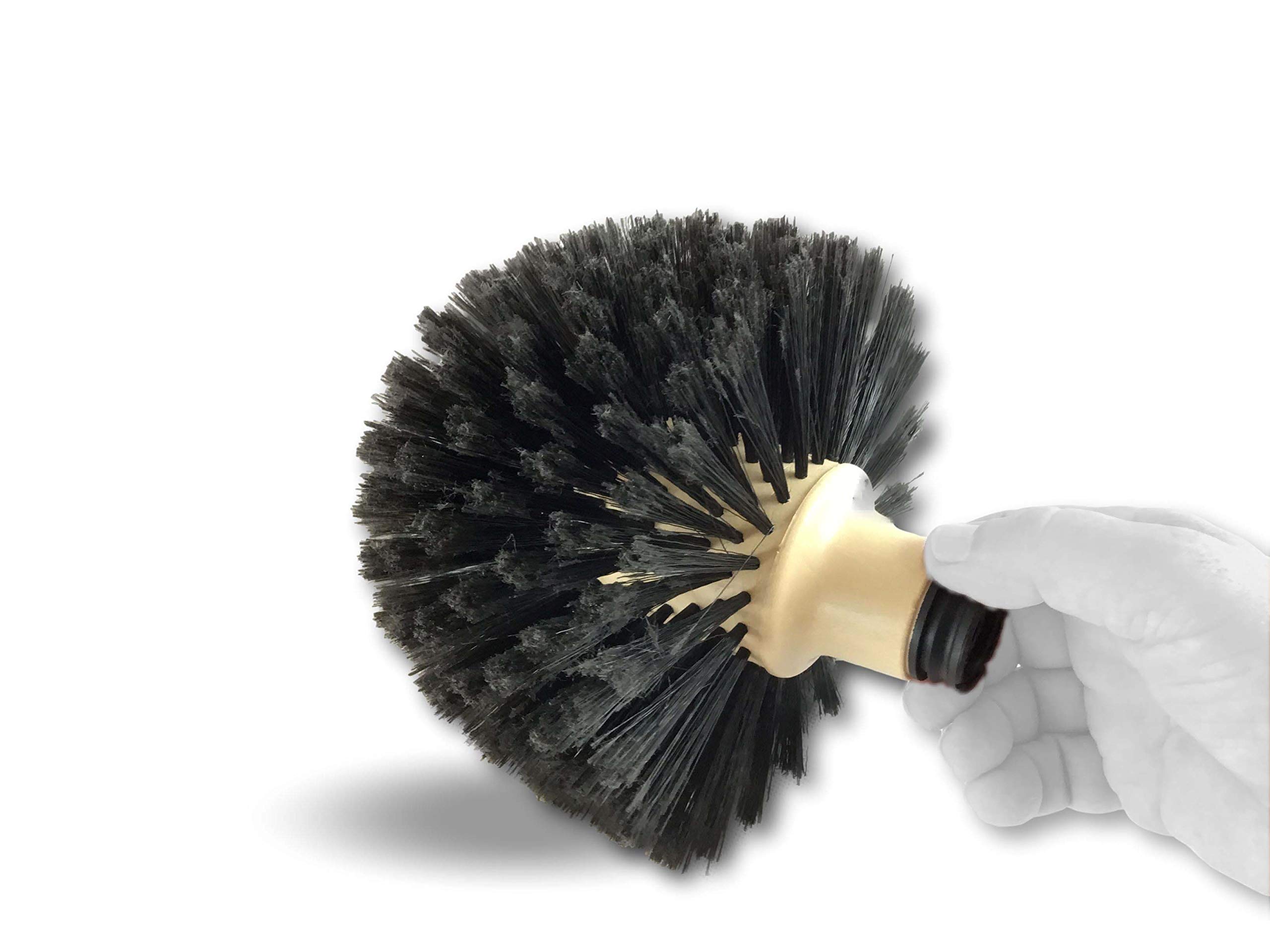 Tête de Loup Brosse Boule Ø 180 mm à Douille Vissante pour Nettoyage Poussière Toiles d'Araignées Plafonds Coins