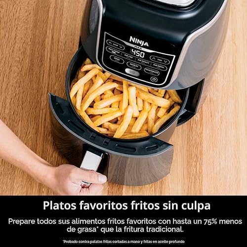 Miniatura 4 de Freidora de aire Ninja AF161 Max XL que cocina, cruje, asa, hornea, recalent, deshidrata, con capacidad de 5.2 litros y acabado de alto brillo, gris