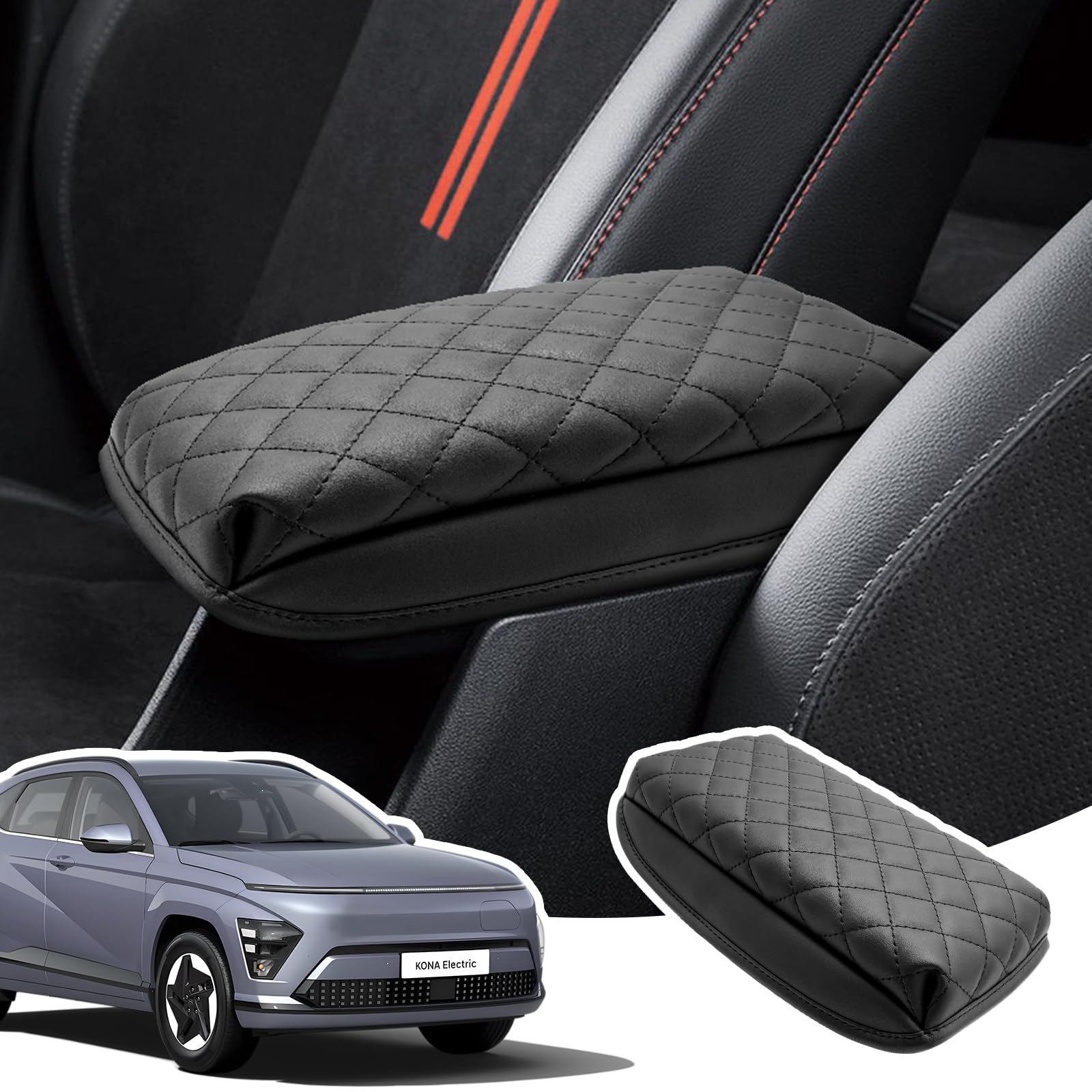 LANGBEAN Armlehnenabdeckung für Hyundai Kona SX2 2024 2025,