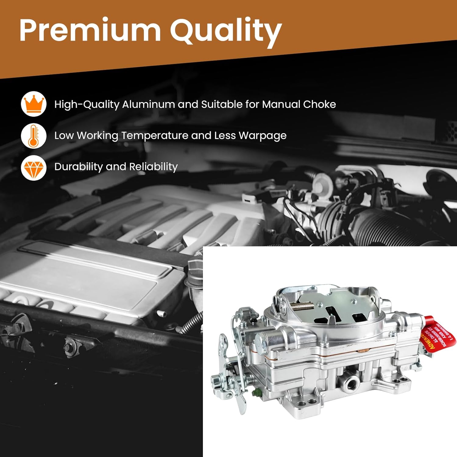 1905 Carburetor Replacement for AVS2 Series 650 CFM Square Bore 4 Barrel Manual Choke