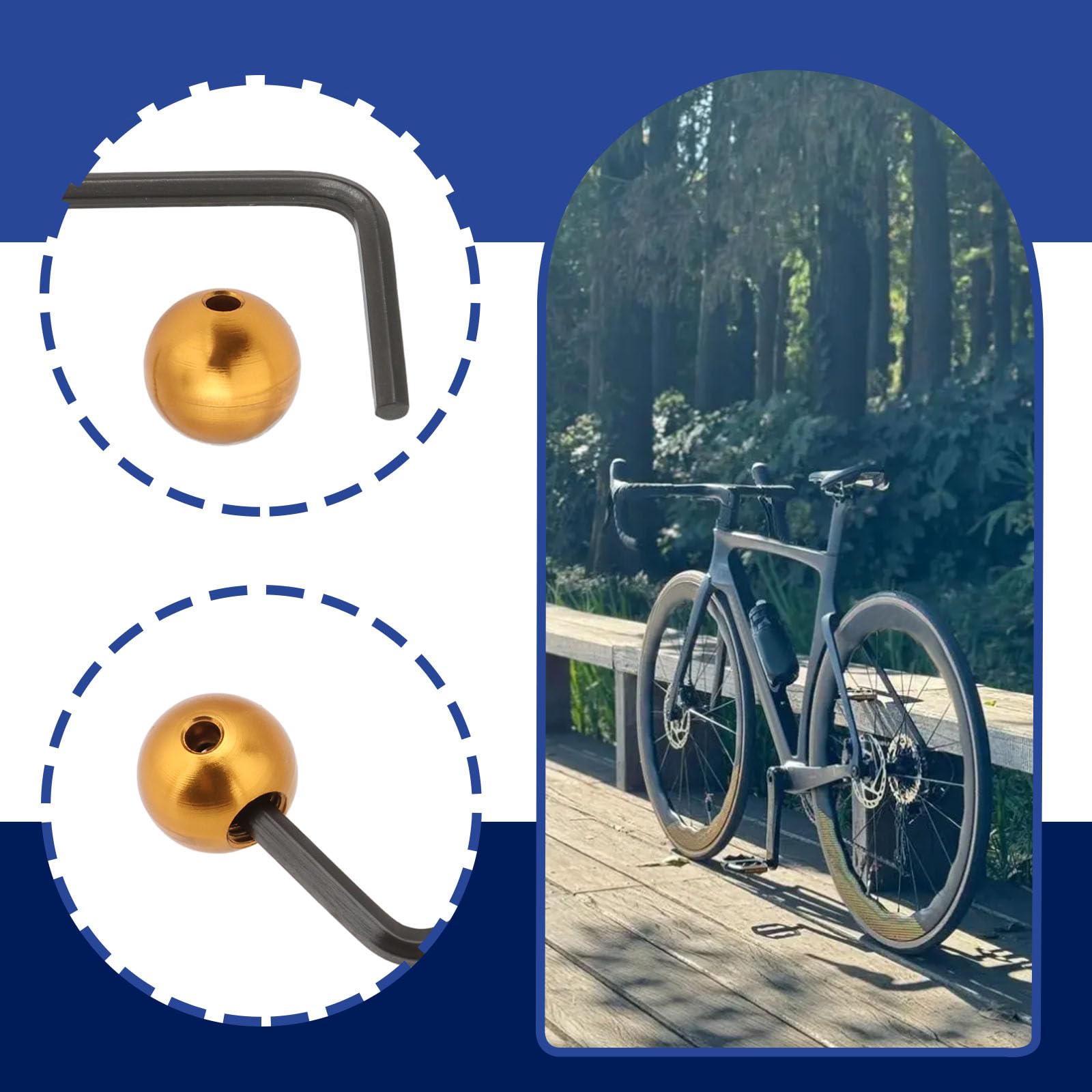 OTOTEC 4 Tapas de Extremo de Cable de Bicicleta Tapa de Cable de Freno Extremos de Cable de Freno de Bicicleta de Aleación de Aluminio con Llave para Cables de Freno Y Cambio de Bicicleta 3,7 X 8,6 Mm